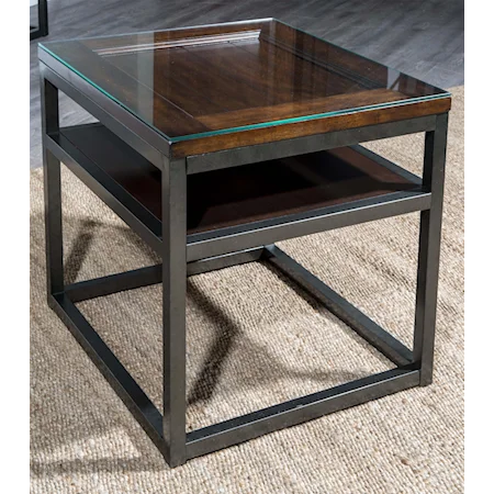 Foothills-Cherry End Table with 1 Shelf